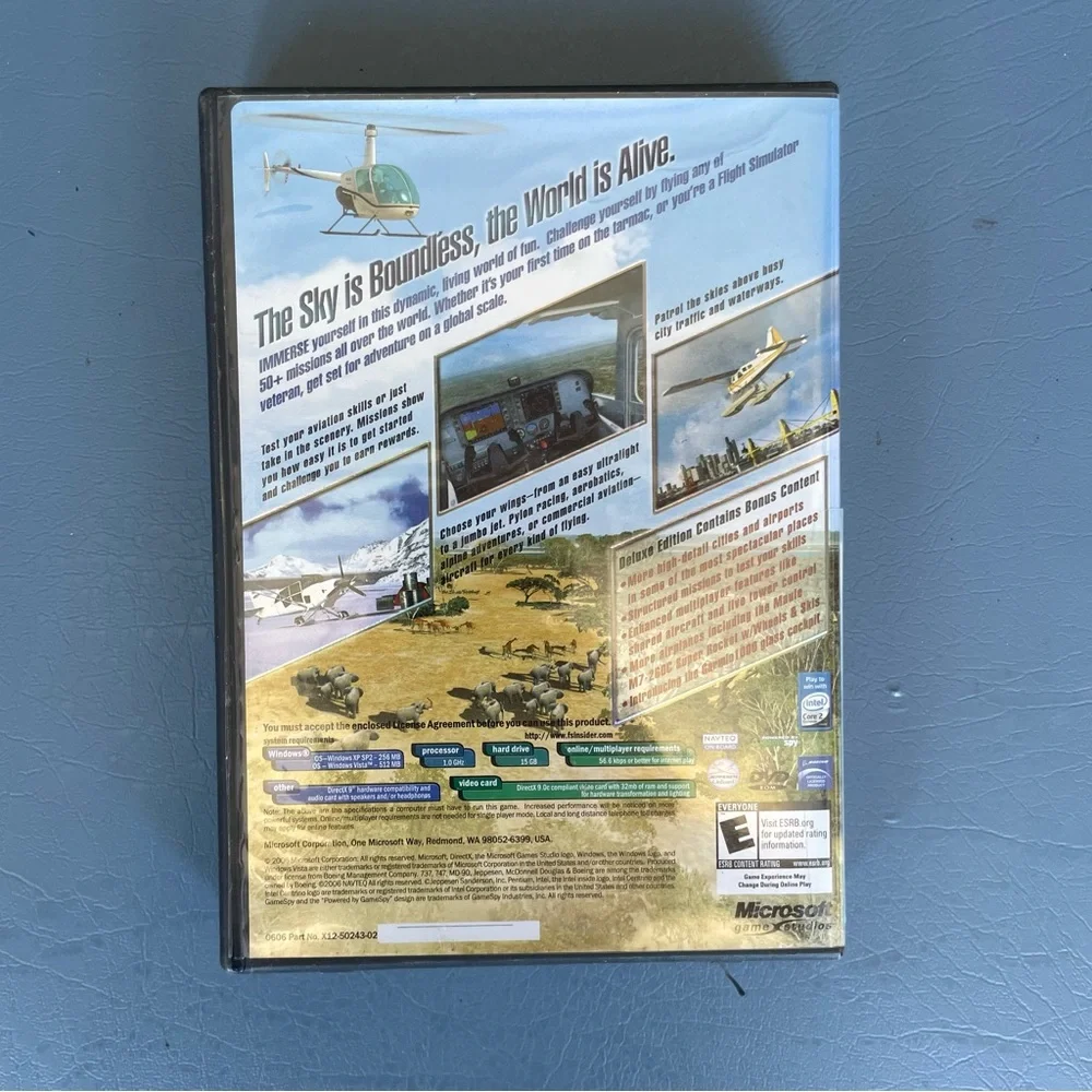 Microsoft Flight Simulator X Deluxe PC DVD Complete 2 Disc FSX